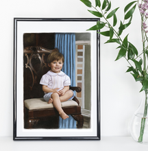 Load image into Gallery viewer, Color Portrait (with a drawn background)