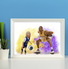 Load image into Gallery viewer, Color Portrait (with a pattern background)