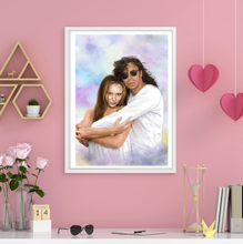 Load image into Gallery viewer, Color Portrait (with a pattern background)