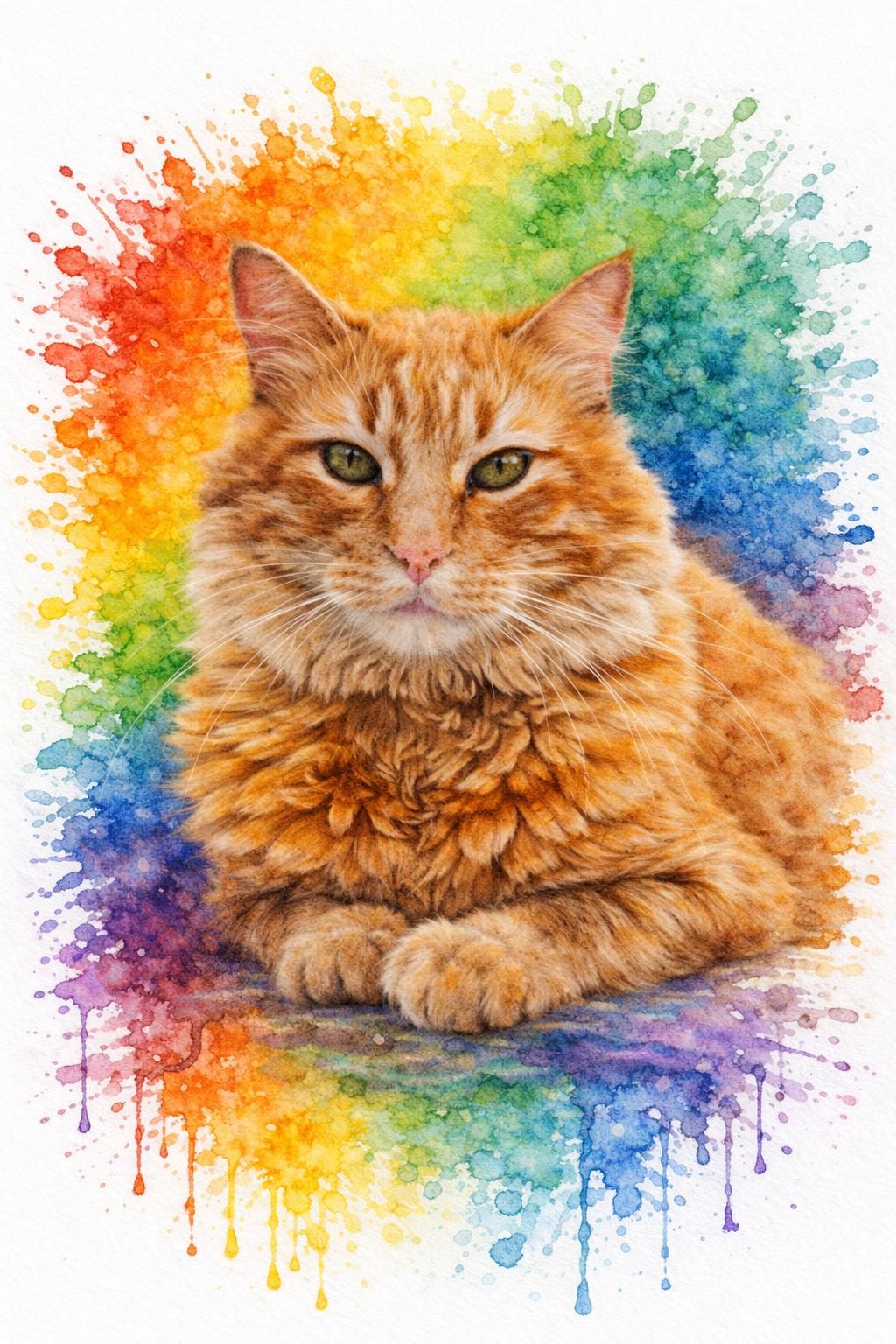 Rainbow Bomb Pet Portrait