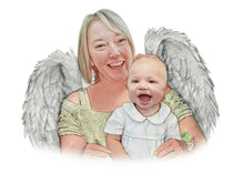 Load image into Gallery viewer, Color Portrait with Angel Wings
