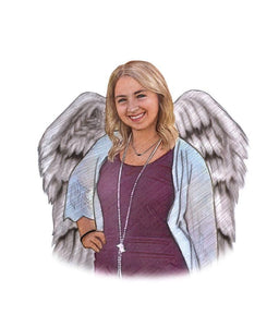 Color Portrait with Angel Wings