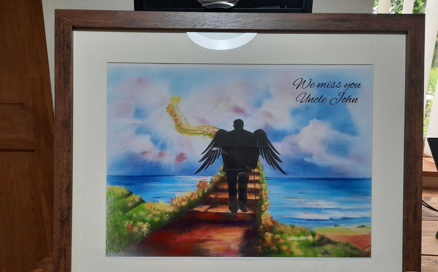 Silhouette Portrait with Background and text (includes shipping)