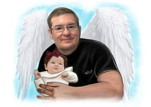 Load image into Gallery viewer, Color Portrait with Angel Wings
