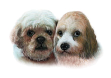 Load image into Gallery viewer, Colour pet portrait - Two dogs drawn together - Color drawing -drawings and portraits from your photos - drawking.com - Drawking
