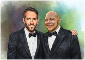 Colour with character - Man drawn with Ryan Reynolds - Color drawing -drawings and portraits from your photos - drawking.com - Drawking